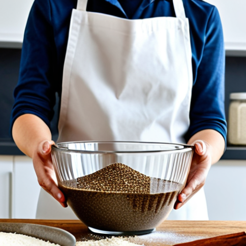 Home 20 **
"A baker, fully clothed in professional attire, adding almond flour to a mixing bowl while preparing a cake in a bright, modern kitchen. Jars of chia seeds and cinnamon sticks are visible in the background. Safe for work, appropriate content, modest clothing, perfect anatomy, correct proportions, well-formed hands, proper finger count, natural body proportions, professional photography, high quality, family-friendly."
**